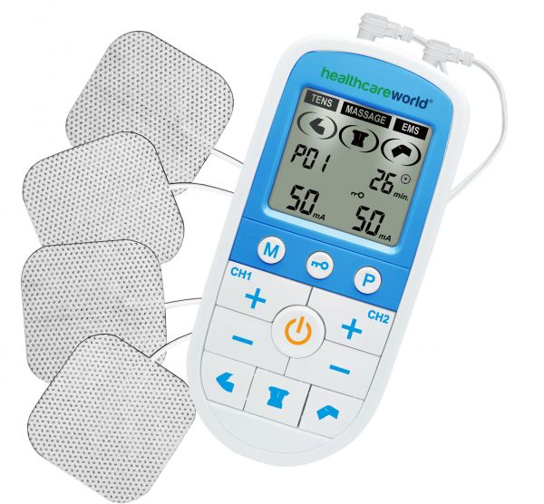 TENS and EMS Machine for Back Pain Relief and Muscle Spasm Relief