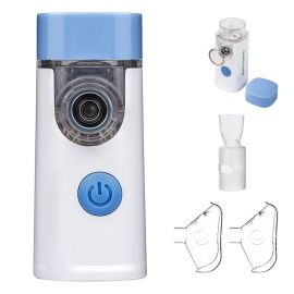 Portable Pocket Mini Mesh Nebuliser – Rechargeable Micro Nebulizer with Adult & Children’s Masks + Mouthpiece