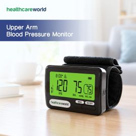 Upper Arm Blood Pressure Monitor Rechargeable for Home Use, Adjustable Cuff and LCD Bright Display for Seniors, 20 Memory Groups Auto Inflation Accurate Blood Pressure Monitor