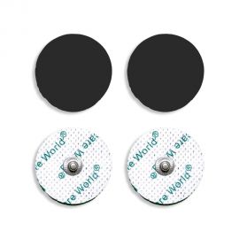 TENS Electrode Pads (4pcs) Round Self-Adhesive Electrodes with 3.9mm Stud Connection – Targeted Pain Relief Compatible with TENS & EMS Devices