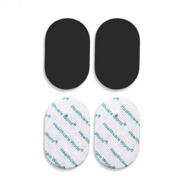 Oval TENS Electrode Pads – Pack of 4 Self-Adhesive Electrodes with 2.2mm Stud Connection, Compatible with Omron, Boots 2BT and XFT Devices | Healthcare World