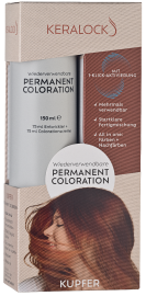 Keralock Permanent Hair Color, Copper - 150ml, No Premix Needed, Reusable for Up to 4 Months - All-in-One Dye with Conditioner & Brush
