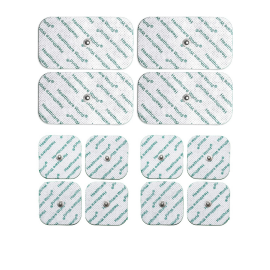 Tens Electrode Pads (size variety pack) 12pcs Self-Adhesive Electrodes with 3.5mm Stud Connection Compatible With Beurer, Sanitas Tens Machines