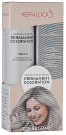 Keralock Permanent Hair Color, Polar Grey - 150ml, No Premix Needed, Reusable for Up to 4 Months - All-in-One Dye with Conditioner & Brush