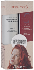 Keralock Permanent Hair Color, Ruby Red - 150ml, No Premix Needed, Reusable for Up to 4 Months - All-in-One Dye with Conditioner & Brush