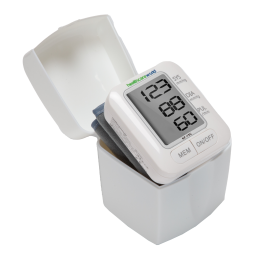 Wrist Blood Pressure Monitor with Auto Inflation & Adjustable Cuff – Portable, Easy-to-Use Digital BP Machine for Accurate Readings at Home