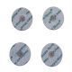 TENS/EMS Electrodes Set of 4 Round Electrodes with 3.5mm Stud Connection