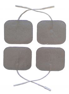 Premium Tens Electrodes Silver Carbon Tens Pads By Healthcare World®  - Set Of Four