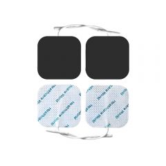 TENS Electrode Pads Square (4pcs) 5cm x 5cm Pre Wired Self-Adhesive Electrodes Compatible With Neurotrac, Tenscare, Auvon, Elle Tens devices