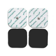 Stud TENS Electrode Pads with 3.5mm Stud Connection – (Pack of 4) Compatible with Beurer, Sanitas, Kinetik TENS Machines| Healthcare World
