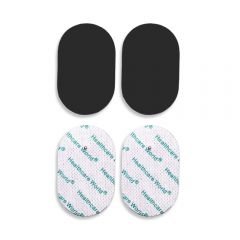 Oval TENS Electrode Pads – Pack of 4 Self-Adhesive Electrodes with 2.2mm Stud Connection, Compatible with Omron, Boots 2BT and XFT Devices | Healthcare World