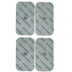 Large Reusable Stud Tens Electrode Pads By Healthcare World® Set of 4 