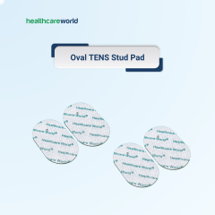 TENS Electrode Pads Oval Shaped With Stud Connection by Healthcare World® 
