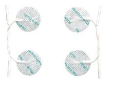 Tens Electrode Pads (4 pcs) 32mm Round Self-Adhesive Electrodes Reusable Compatible With Tenscare, Prorelax, Neurotrac, Auvon Tens Machines