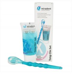 Miradent Dental Tongue Gel and Scraper Set 