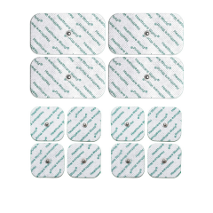 Tens Electrode Pads (size variety pack) 12pcs Self-Adhesive Electrodes with 3.5mm Stud Connection Compatible With Beurer, Sanitas Tens Machines
