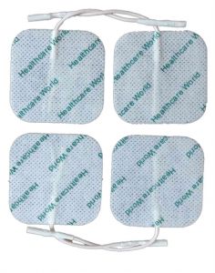 TENS Electrode Pads Square 5cm x 5cm Pre Wired by Healthcare World® 