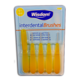 Wisdom Interdental Brushes pack of 5 Fine Brushes 0.7mm Healthcare World